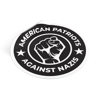 American Patriots Against Nazis – Round Vinyl Sticker