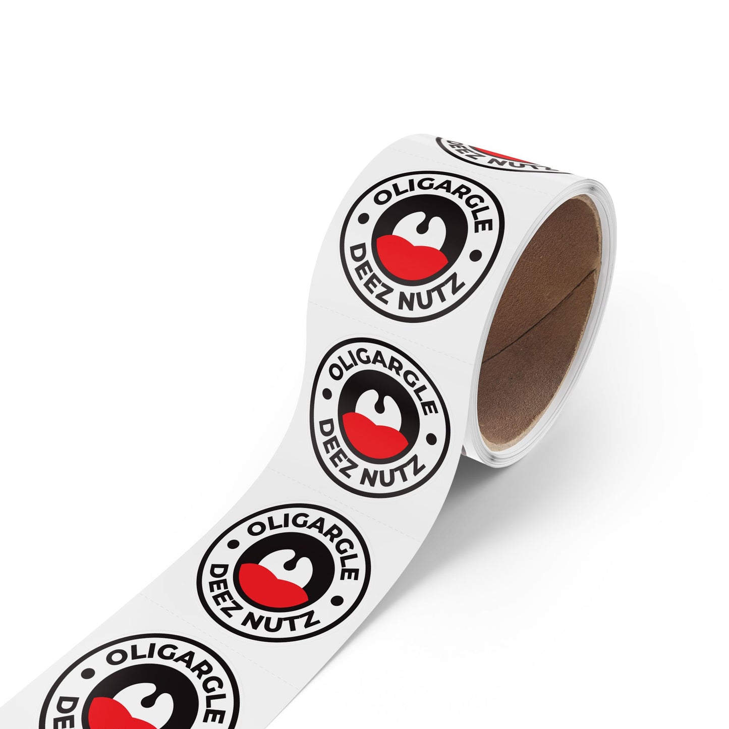 Rouleaux d'étiquettes autocollantes rondes Oligargle Deez Nutz