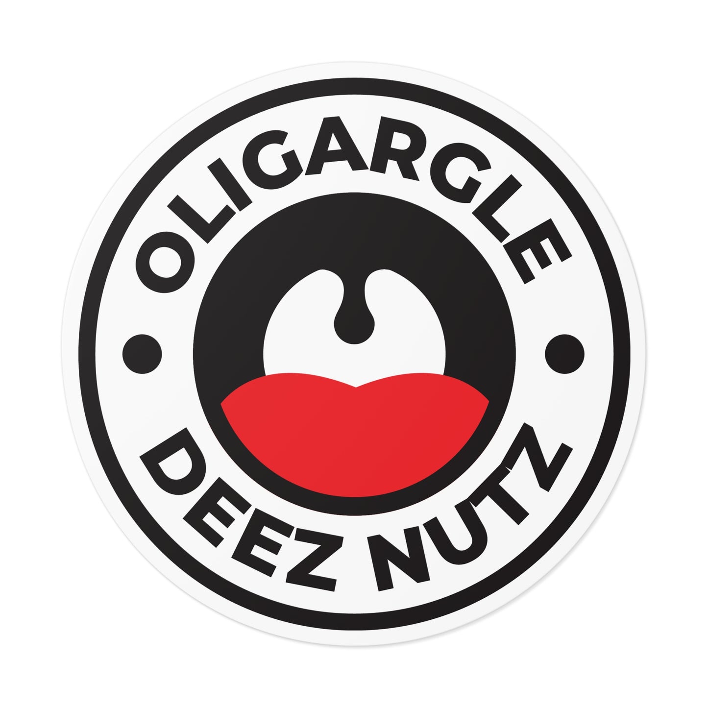 Oligargle Deez Nutz - Autocollants ronds en vinyle