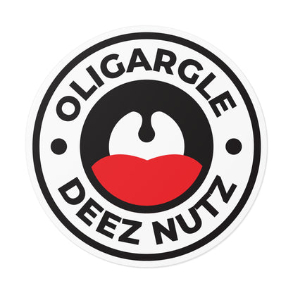 Oligargle Deez Nutz - Autocollants ronds en vinyle