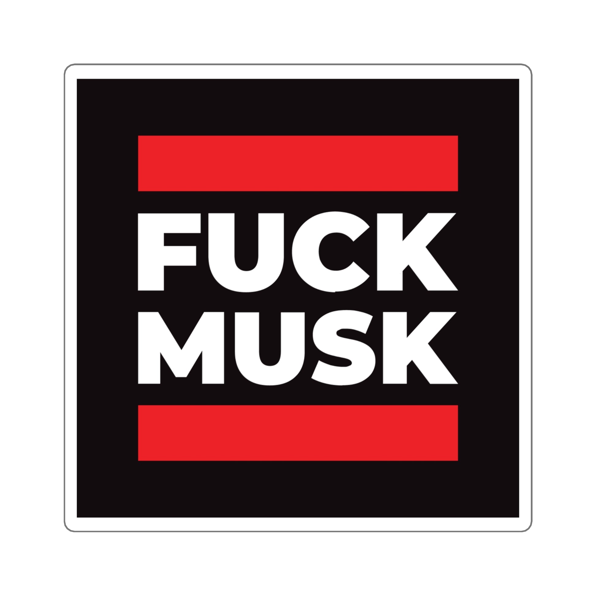 Fuck Musk - Square Stickers - Free Oppression
