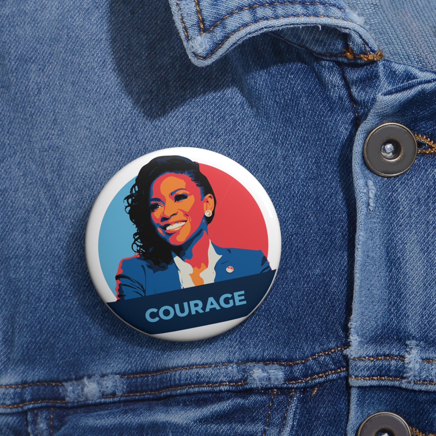 Jasmine Crockett Courage - Pin Button