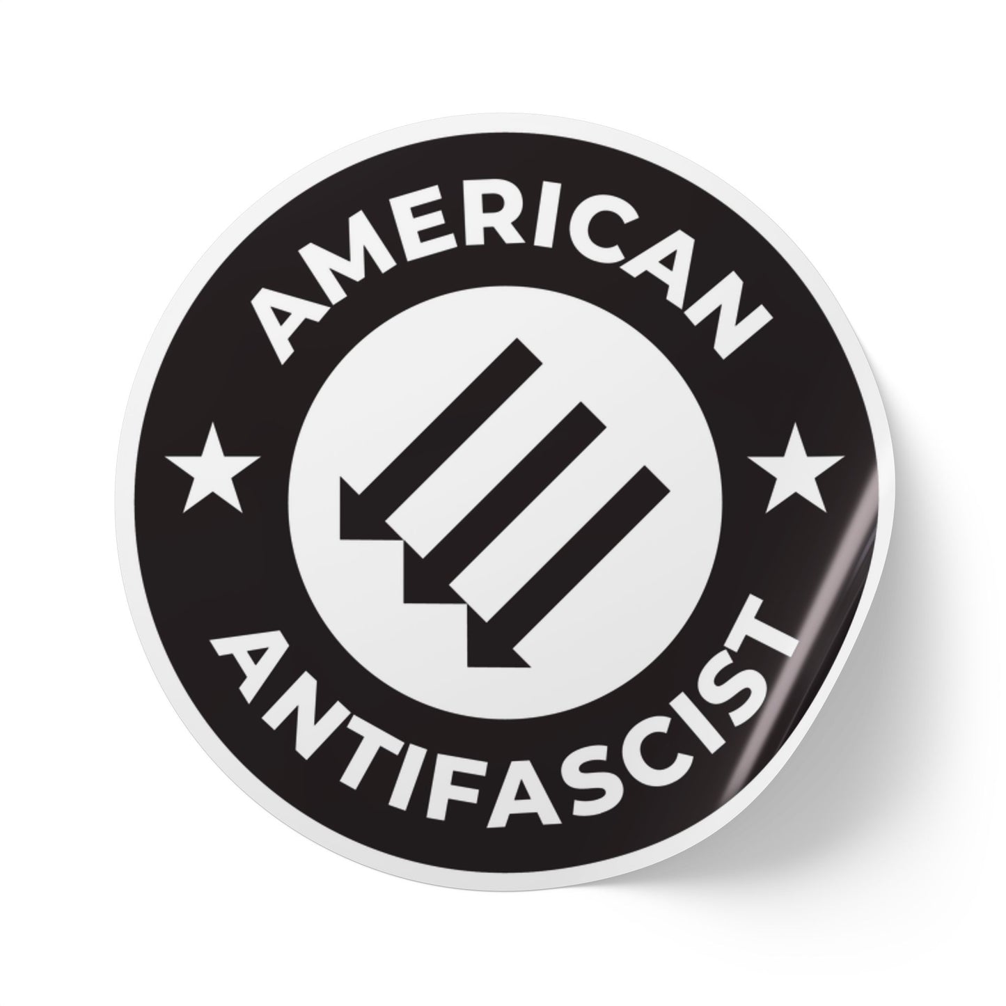 Rouleaux d'étiquettes autocollantes rondes antifascistes américaines
