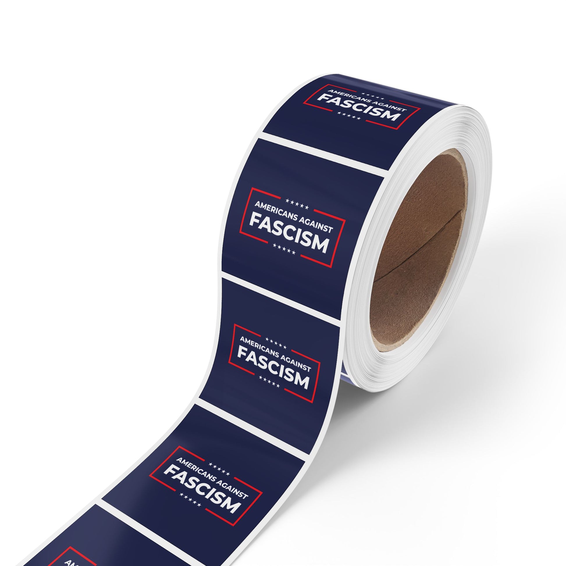 Americans Against Fascism - Square Vinyl Sticker Roll — Anti Trump Protest "No Kings" Antifascist Decals