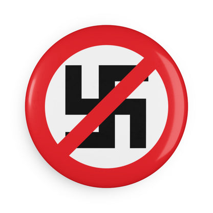 Aimant rond anti-nazi – Aimant de réfrigérateur militant pro-démocratie – Déclaration politique antifasciste pour la maison, le bureau ou les événements – Paquet de 1 ou 10
