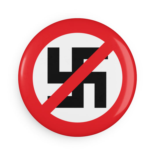 Aimant rond anti-nazi – Aimant de réfrigérateur militant pro-démocratie – Déclaration politique antifasciste pour la maison, le bureau ou les événements – Paquet de 1 ou 10