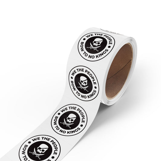 We The People Bow To No Kings Round Sticker Label Rolls