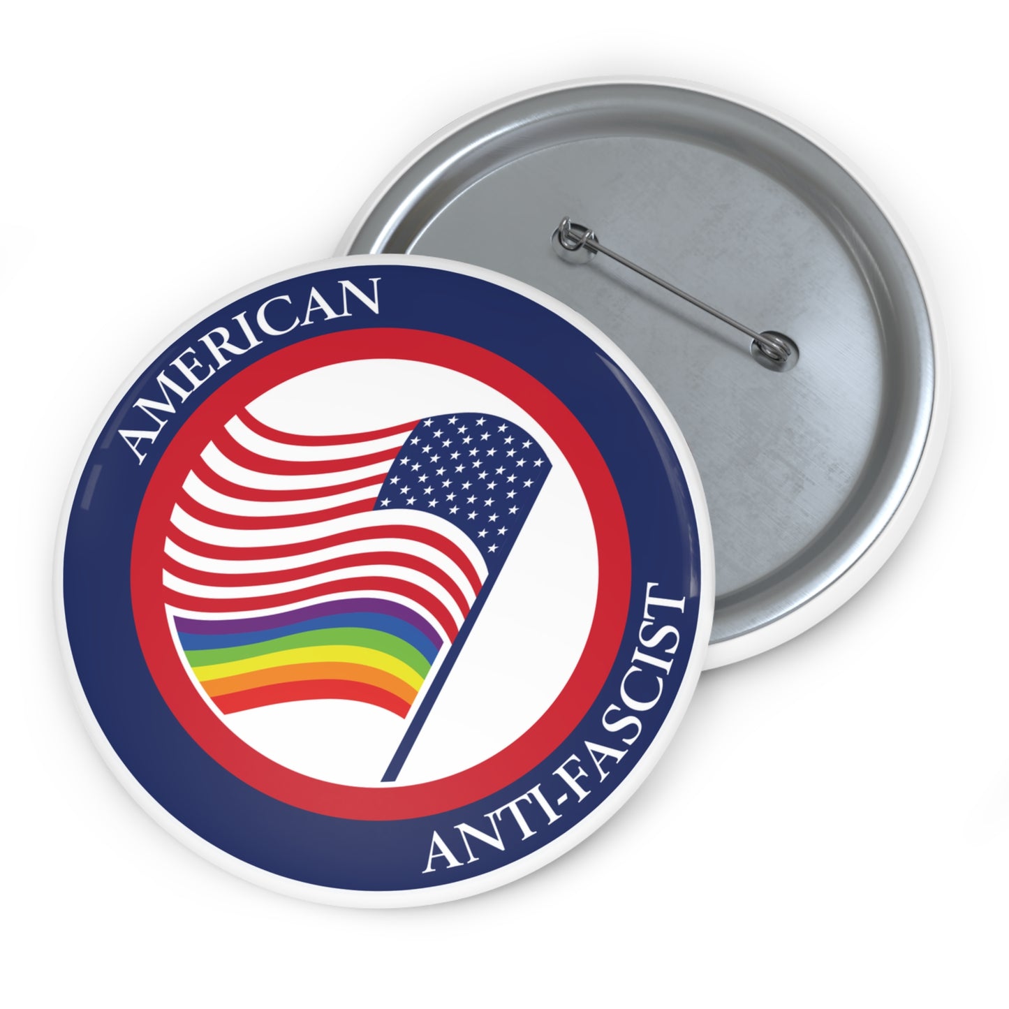 American Anti-Fascist Pin Button