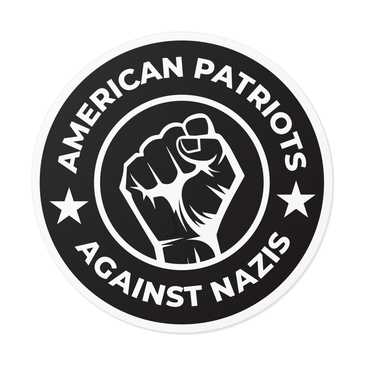 American Patriots Against Nazis – Round Vinyl Sticker