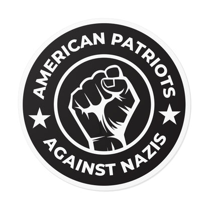 American Patriots Against Nazis – Round Vinyl Sticker