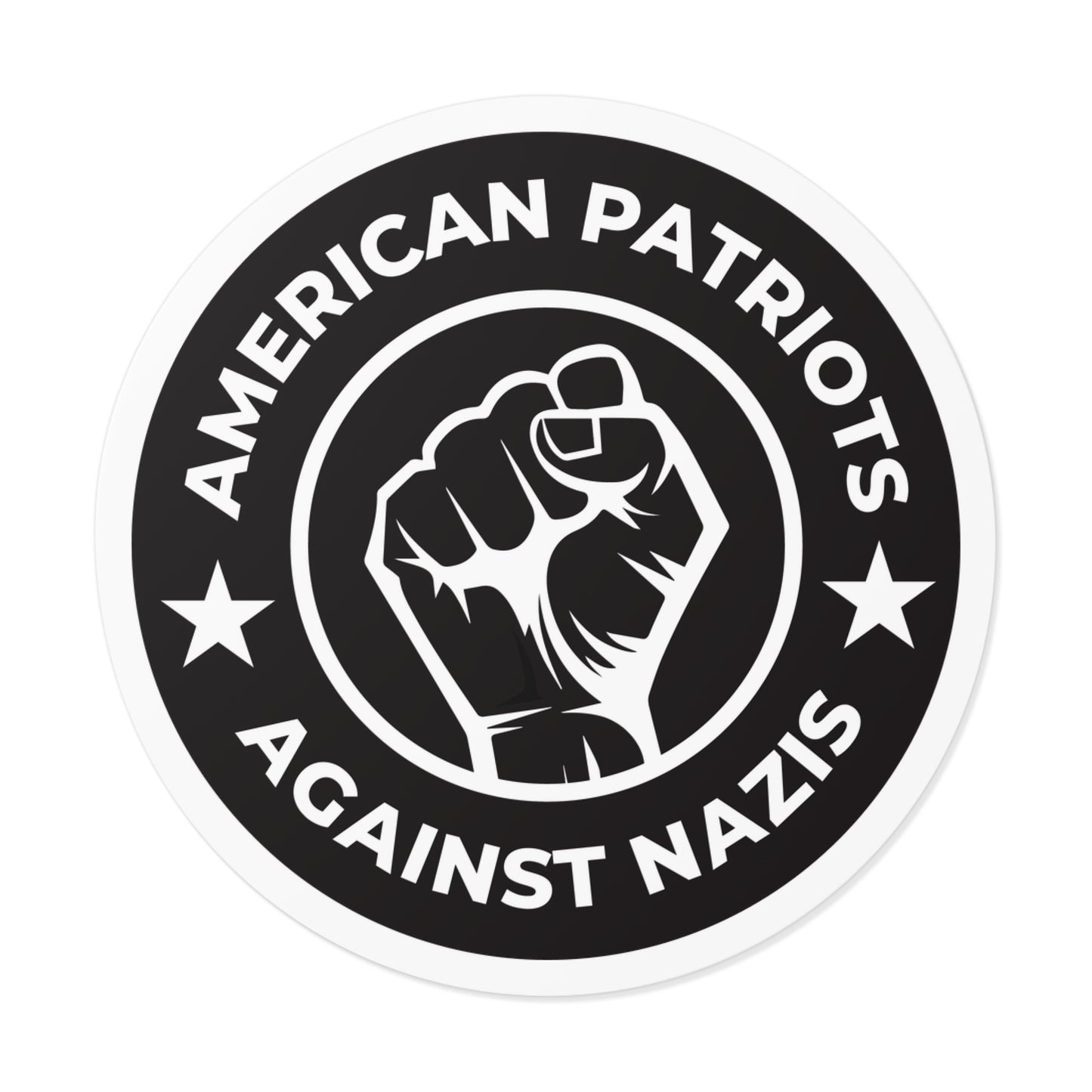 American Patriots Against Nazis – Round Vinyl Sticker