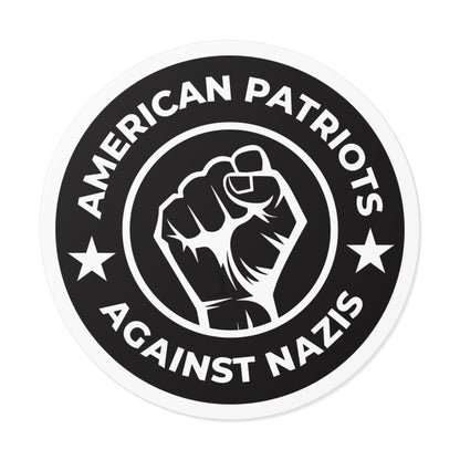 American Patriots Against Nazis – Round Vinyl Sticker