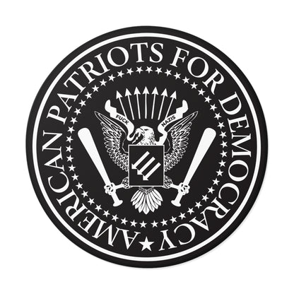 American Patriots For Democracy – Round Vinyl Sticker