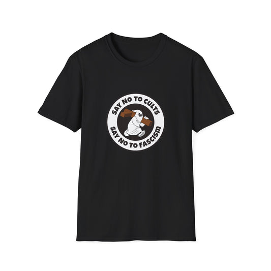 Say No to Cults – Anti-Fascism Satire T-Shirt