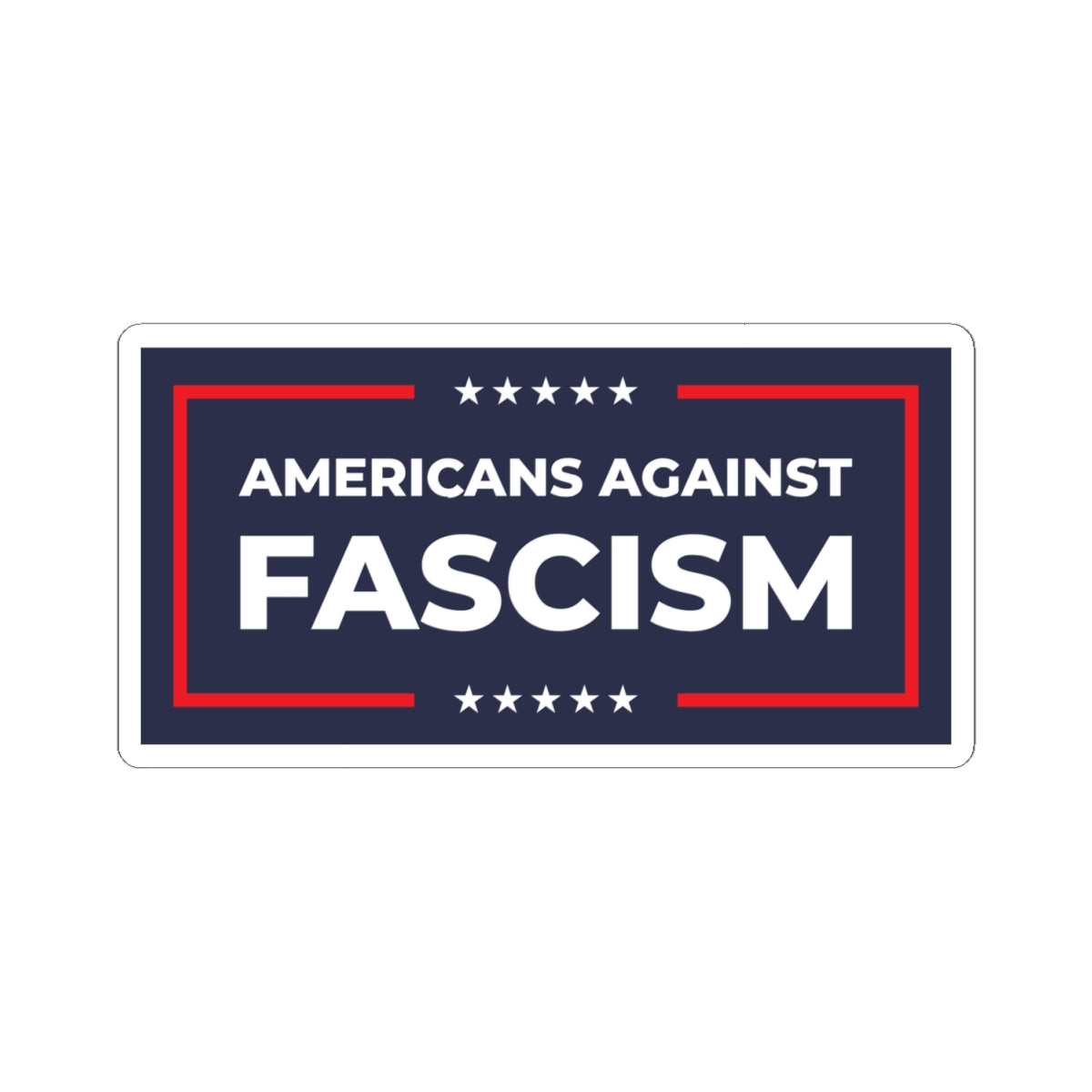 Les Américains contre le fascisme - Autocollant à découper