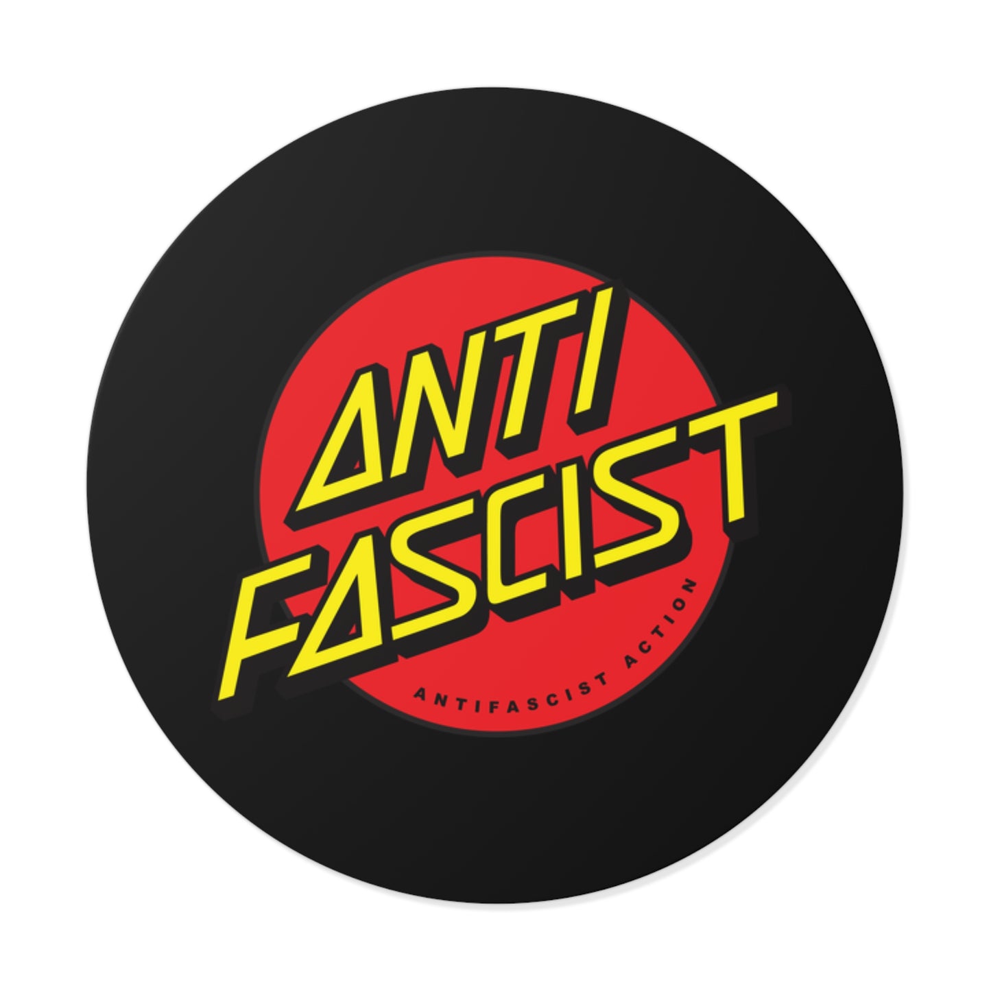Antifascist Action – Round Vinyl Sticker