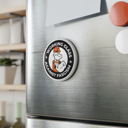Working Class Against Fascism - Round Button Magnet