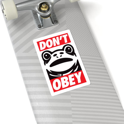 Don’t Obey – Portland Frog Kiss-Cut Sticker