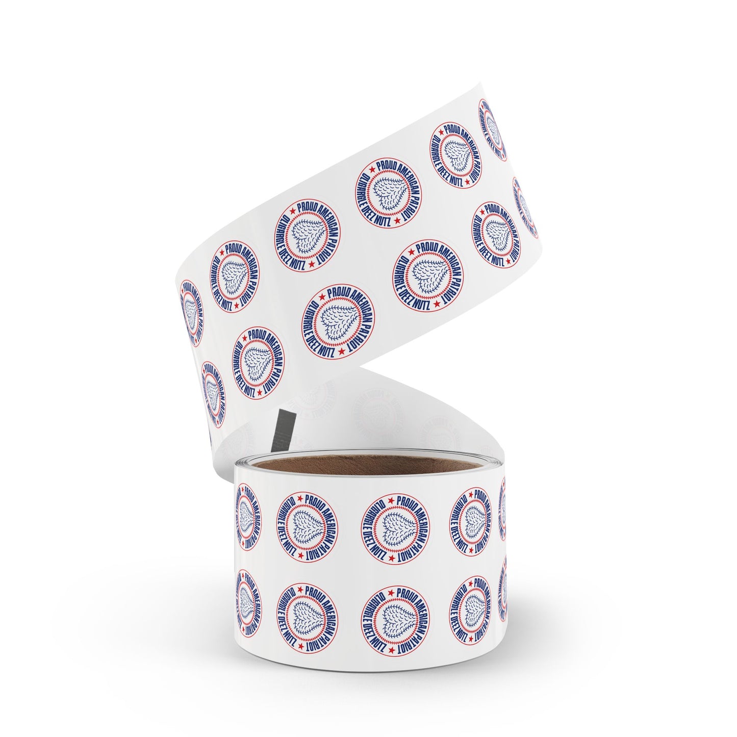 Proud American Patriot Oligargle Deez Nutz Round Sticker Label Rolls