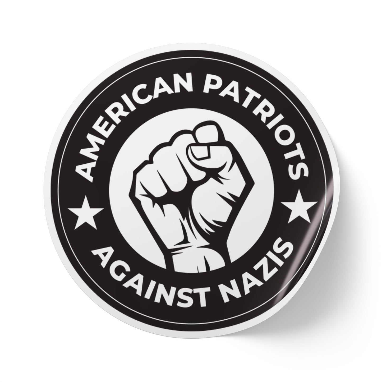 American Patriots Against Nazis Round Sticker Label Rolls