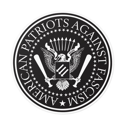 Patriotes américains contre le fascisme – Autocollants ronds en vinyle