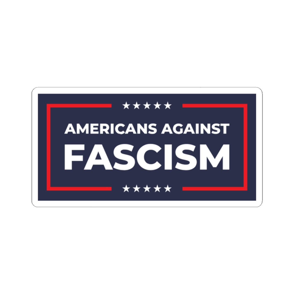 Les Américains contre le fascisme - Autocollant à découper