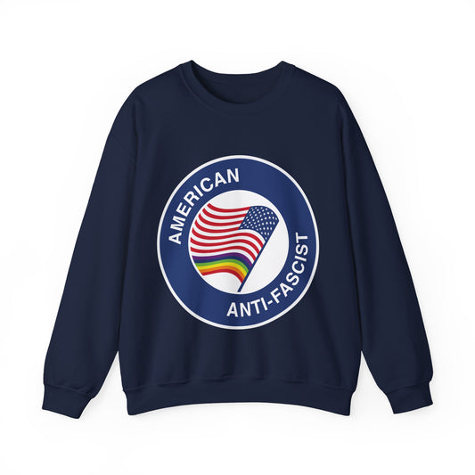 American Anti-Fascist Sweatshirt – Pro-Democracy Pride Pullover, Political Activist Unisex Crewneck for Equality & Freedom