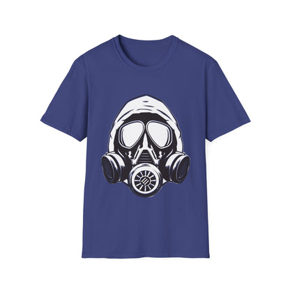 Hooded Antifa Gasmask Three Arrows T-shirt