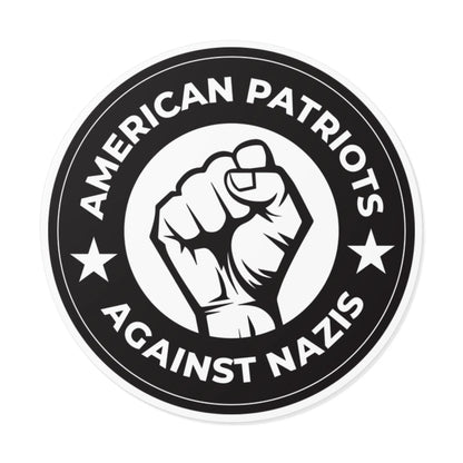 American Patriots Against Nazis - Round Vinyl Stickers - Free Oppression