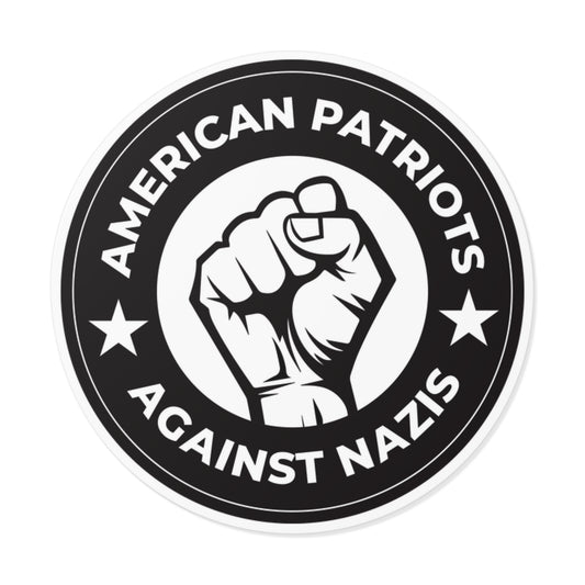 American Patriots Against Nazis - Round Vinyl Stickers - Free Oppression