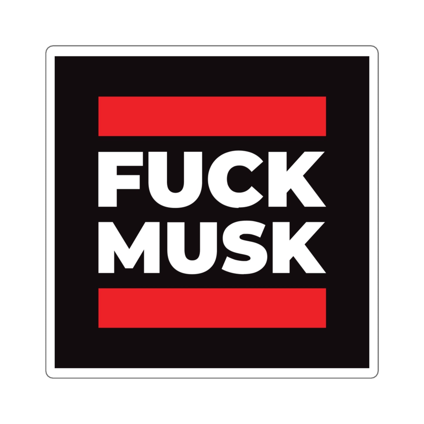 Fuck Musk - Square Stickers - Free Oppression