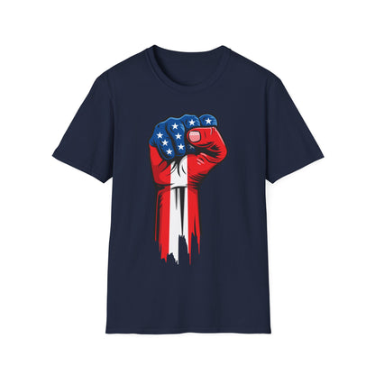 American Painted Hand – Patriotic Protest & Democracy T-Shirt