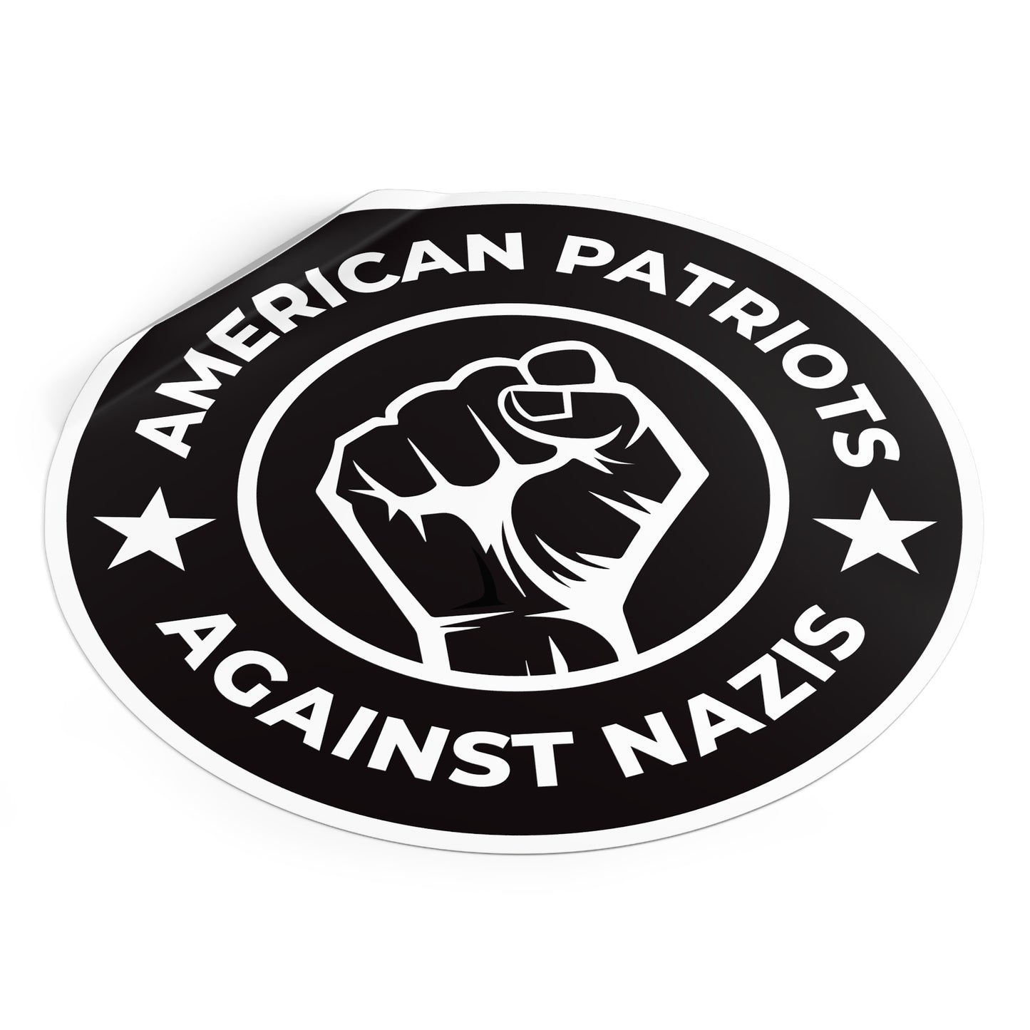 American Patriots Against Nazis – Round Vinyl Sticker