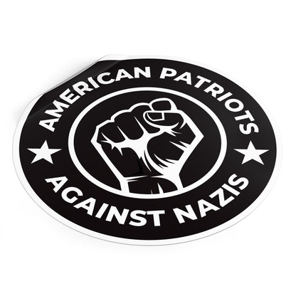 American Patriots Against Nazis – Round Vinyl Sticker