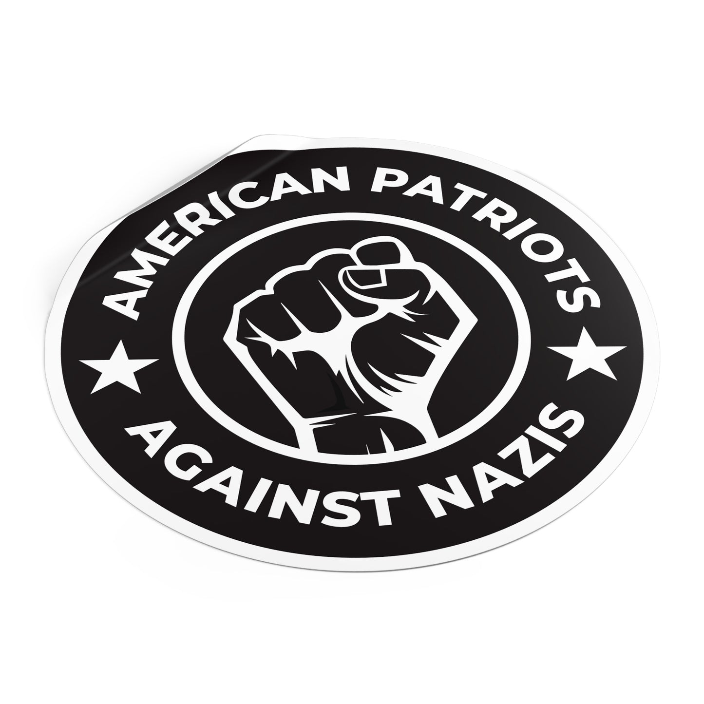 American Patriots Against Nazis – Round Vinyl Sticker
