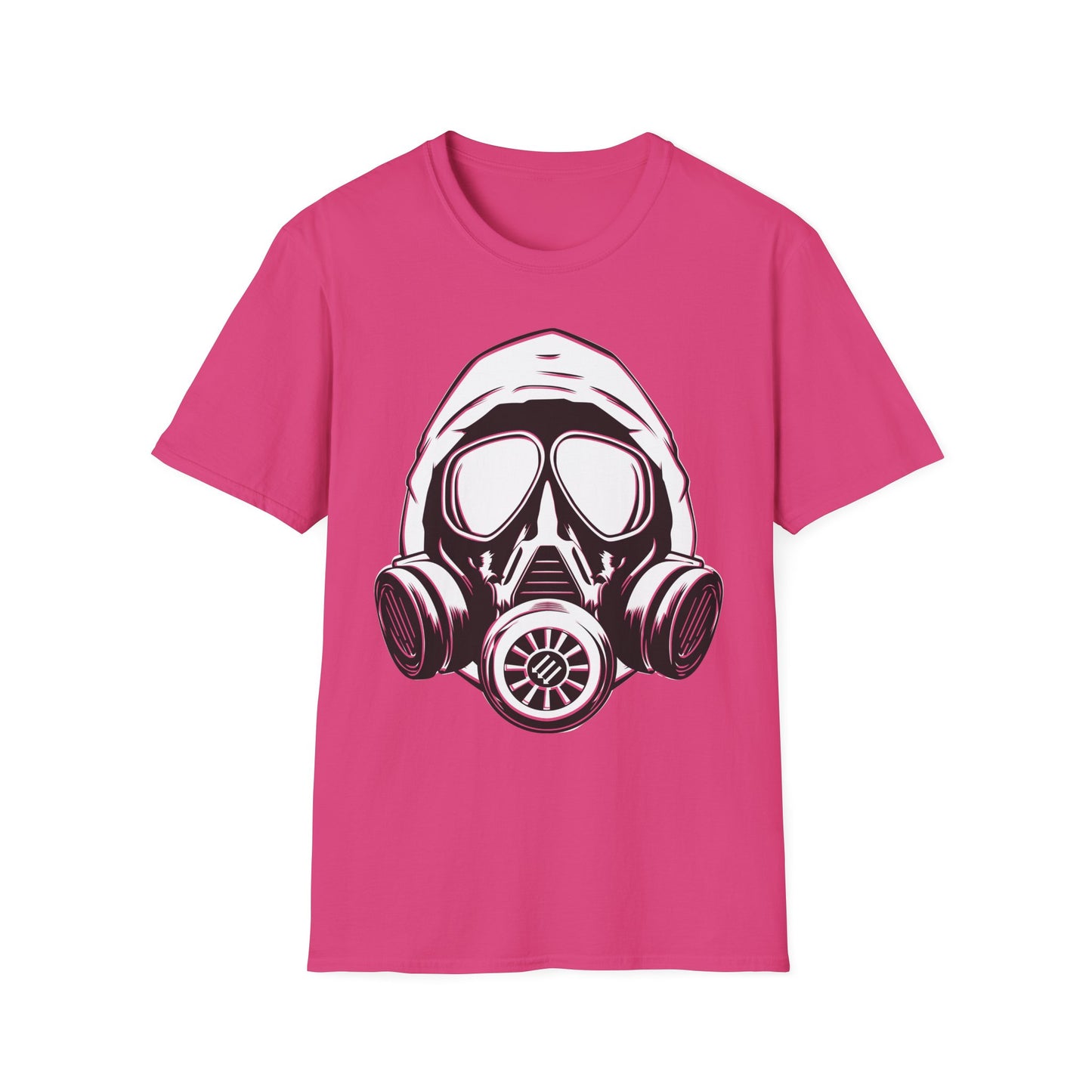 Hooded Antifa Gasmask Three Arrows T-shirt