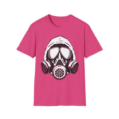 Hooded Antifa Gasmask Three Arrows T-shirt