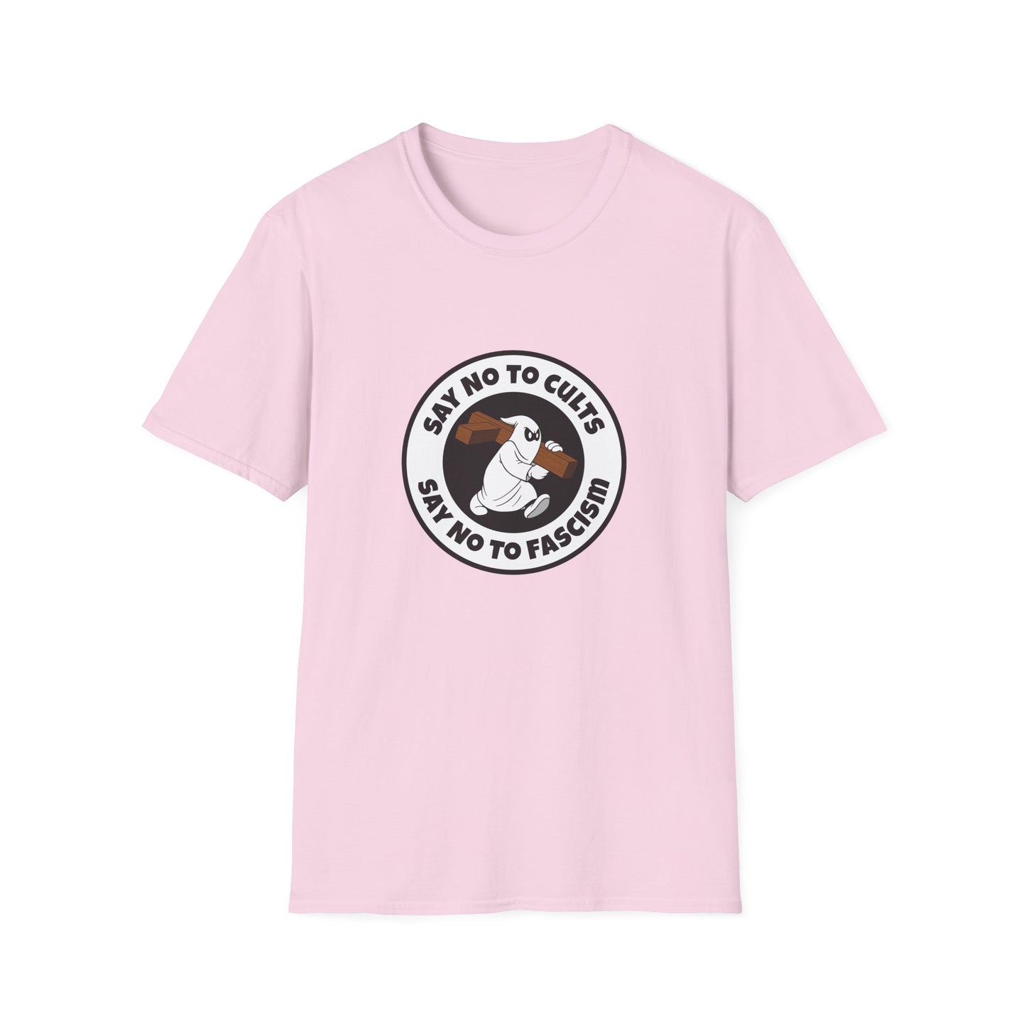 Say No to Cults – Anti-Fascism Satire T-Shirt
