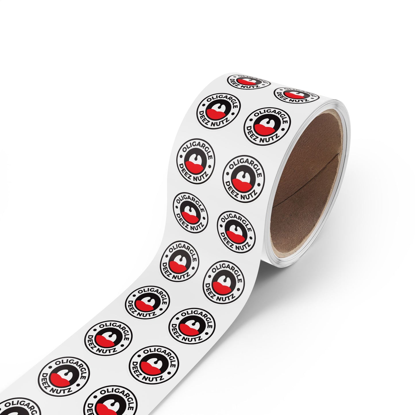 Rouleaux d'étiquettes autocollantes rondes Oligargle Deez Nutz