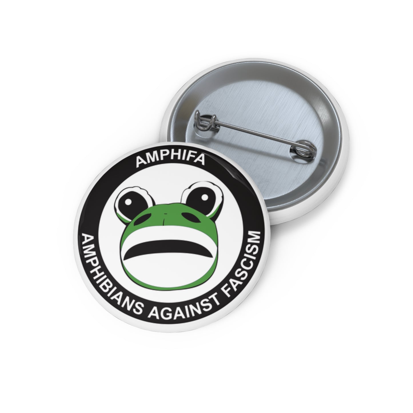 Amphifa Amphibians Against Fascism – Pin Button Portland Frog Protest Pin