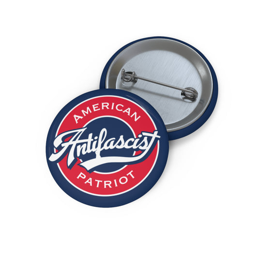 Antifascist American Patriot - Pin Button - Anti-Fascist Activist Badge