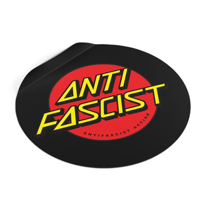 Antifascist Action - Round Vinyl Stickers
