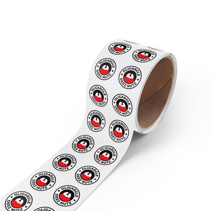 Rouleaux d'étiquettes autocollantes rondes Oligargle Deez Nutz