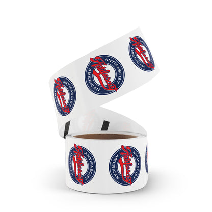 American Antifascist Round Sticker Label Rolls