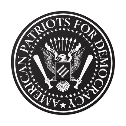 American Patriots For Democracy – Round Vinyl Sticker