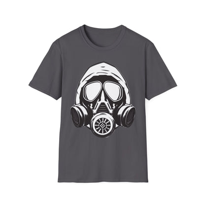 Hooded Antifa Gasmask Three Arrows T-shirt