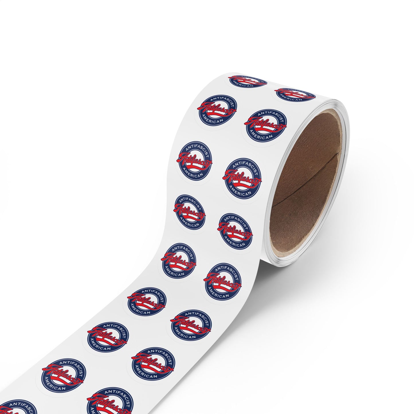 American Antifascist Round Sticker Label Rolls