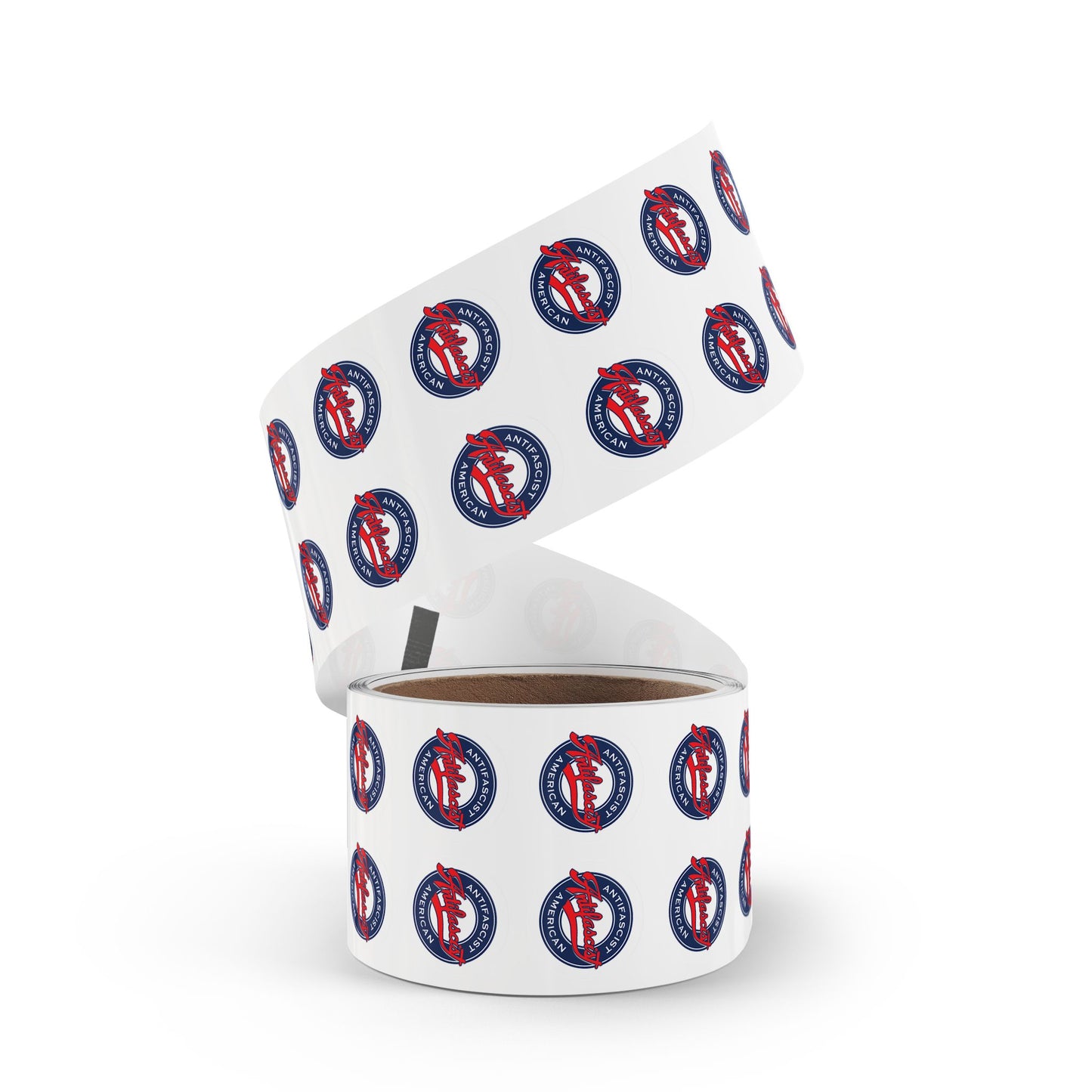 American Antifascist Round Sticker Label Rolls