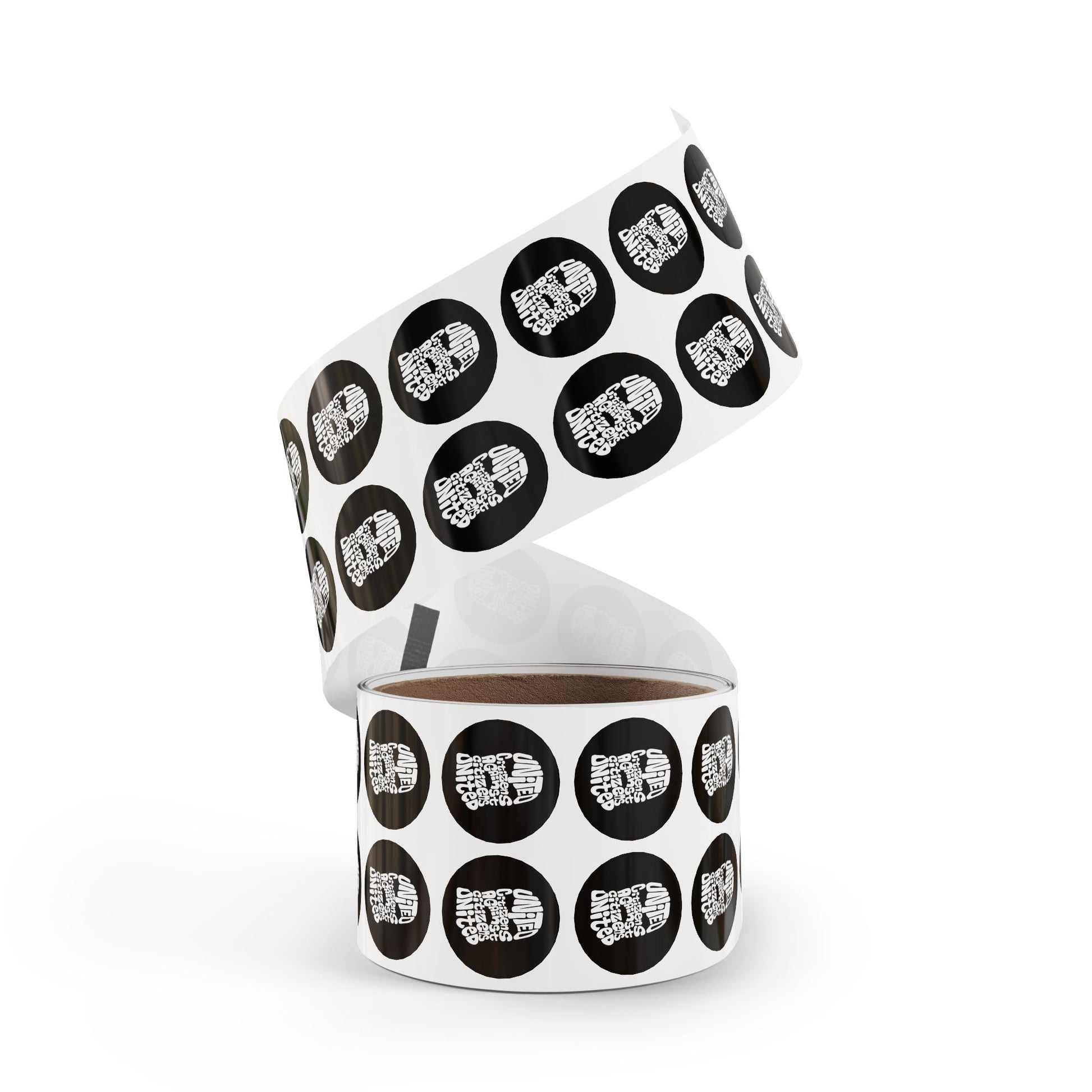 United Citizens Against Citizens United – Round Sticker Label Rolls - Anti Trump No Kings Protest Decal