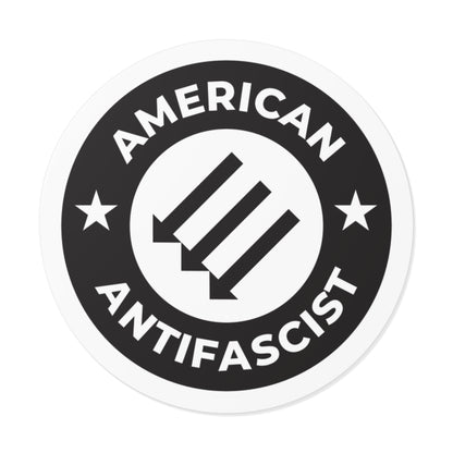 Autocollants ronds en vinyle antifasciste américain